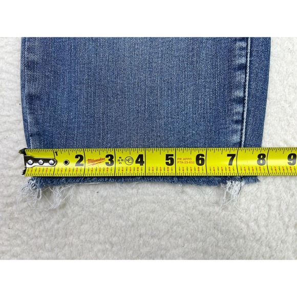 Judy Blue Crop Jeans Womens 22W Blue Dark Wash High Rise Raw Hem Stretch Denim - Picture 12 of 13